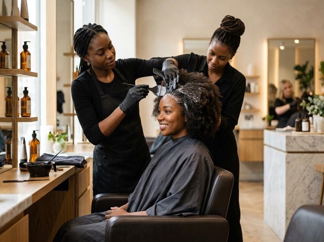 Alisado orgánico brasileño con Keratin Infusion para cabello afro en A Coruña - Imagen 1