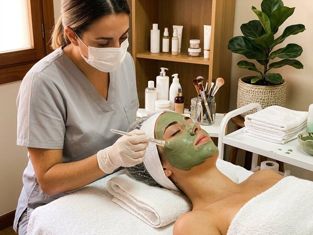 Tratamiento facial con arcilla para acné y piel grasa en A Coruña